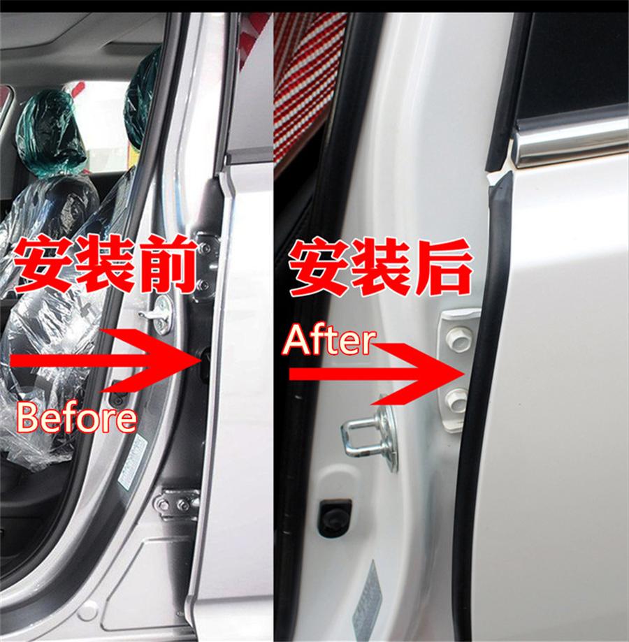 2X80cm B Type B Pillar Car Rubber Seal Strip Anti-Noise Dustproof 3M EPDM Rubber Sealing strips Dual Side Self Adhesive Sound Insulation Trim