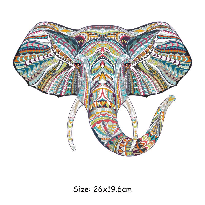 

Этническая нашивка со слоном, термотрансферная нашивка, Ropa, термопресс, толстовки с аппликацией, наклейка на одежду, футболка, нашивка с изображением животного своими руками