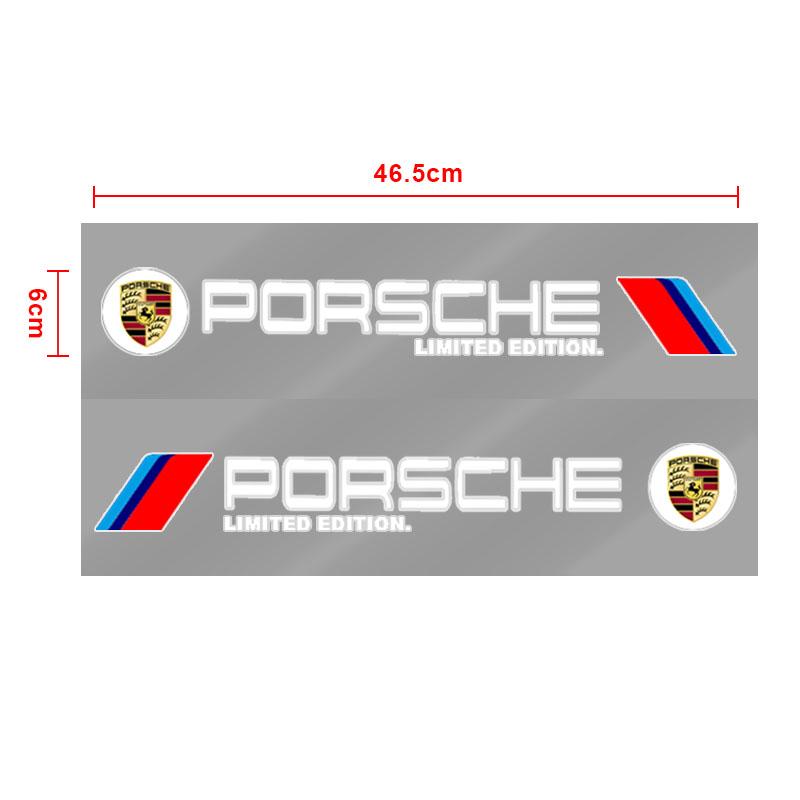 2pcs Car 3D Stickers Auto Side Body Sports Sticker Decals Car Accessories For Porsche Boxster Cayenne Panamera Macan Cayman 911 918 996 917 991