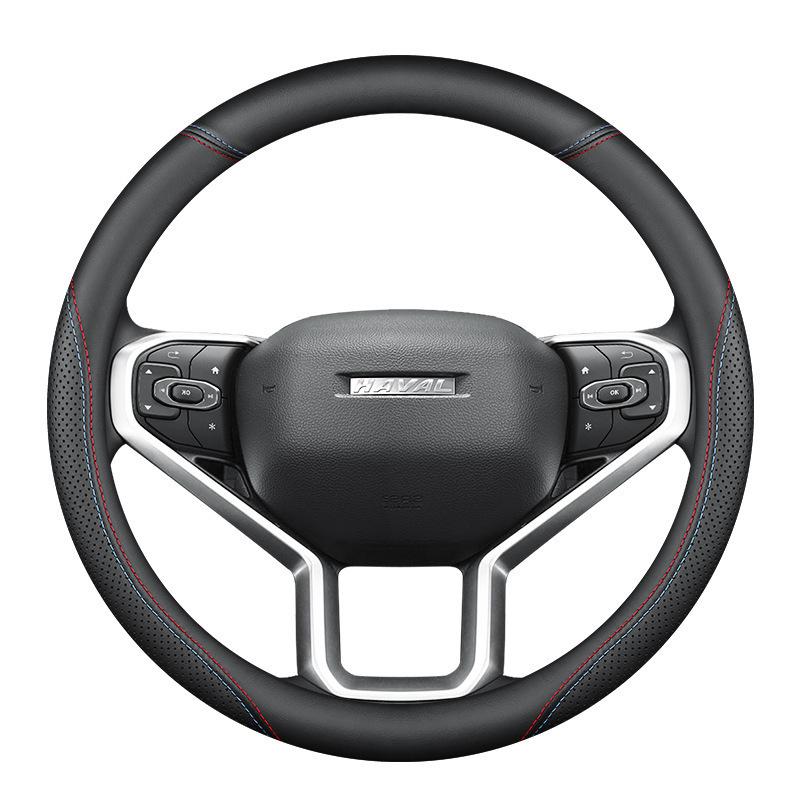 Genuine Leather Steering Wheel Cover for Haval H1-H9, M6 Models