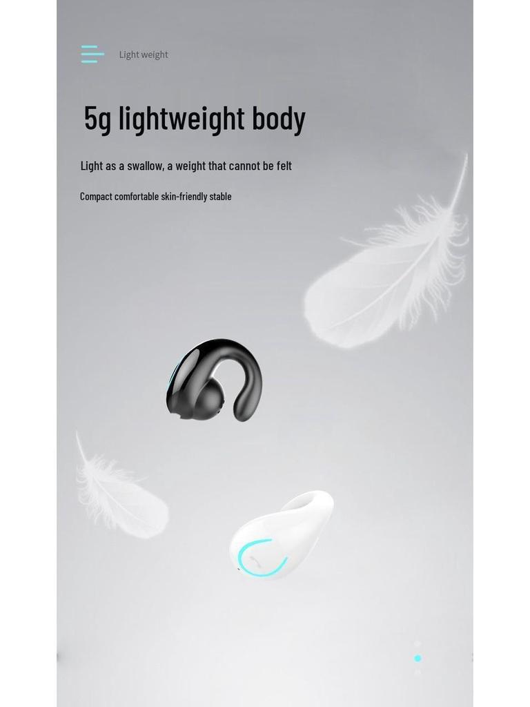 Sporty Over-Ear Wireless Bluetooth Ear Clip Earbuds for Men & Women