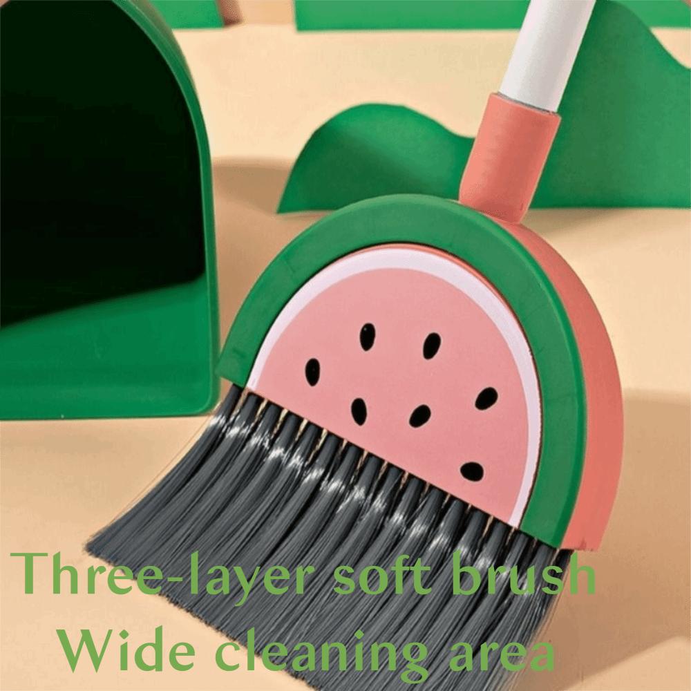 Retractable Children Dustpan Set Mini Baby Broom Set Funny Cleaning Toys  For Aged 3-8