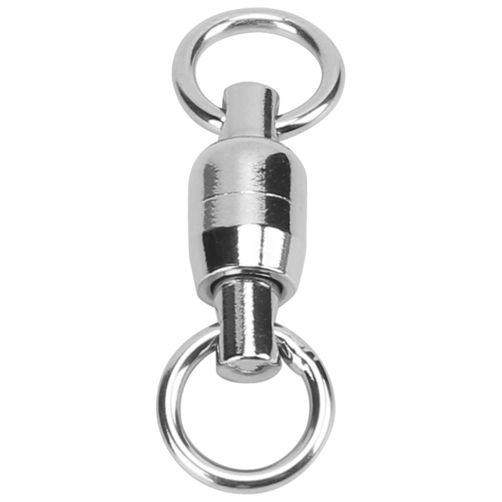 20PCS Stainless Steel Fishing Rolling Connector Fishing Swivel Connector  for Fishing Accessories