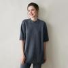 Loose-Fit Cashmere Sweater: Mid-Length, Short-Sleeve, Round Neck, Slim Fit, Autumn/Winter Knitwear
