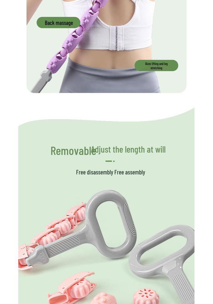 Adjustable Roller Massager: Neck, Shoulder & Back Relief with Detachable Ball