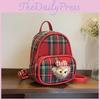 Shelliemay Duffy Simple Plaid Lightweight Canvas Bag Girls Backpack Commute