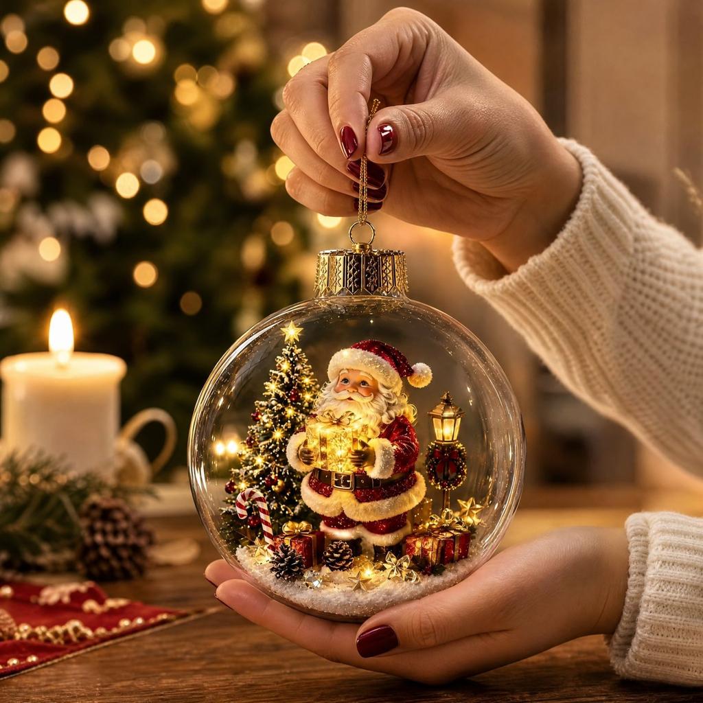 Decorazioni Storia di Natale per Esposizione da Tavolo Festiva Decorazione da Scaffale per Interni Casa