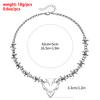 Cross-Border Jewelry Thorns Love Flame Totem Splicing Necklace Female Niche Y2K Spice Girl Retro Collarbone Chain