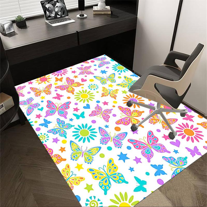 1PC Butterflies Flowers Extra Large Non-Slip Floor carpet, Office, family, bedroom, Studio Large Area Rug,Longlasting Material-J0375 60cm by 90cm