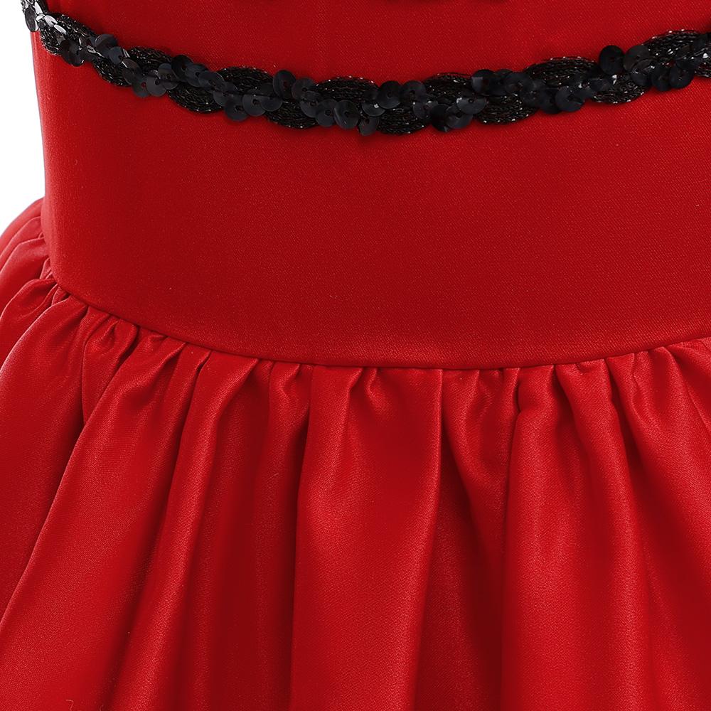 Rotes Mädchenkleid Prinzessin Halloween Kostüm Kinder 4-10 Jahre Karneval Polka Dot Cosplay Partykleid für Mädchen Schleife Neujahr Vestidos