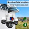 6MP Ultra HD 4G Solar Outdoor WiFi Surveillance Camera with Three Lenses
