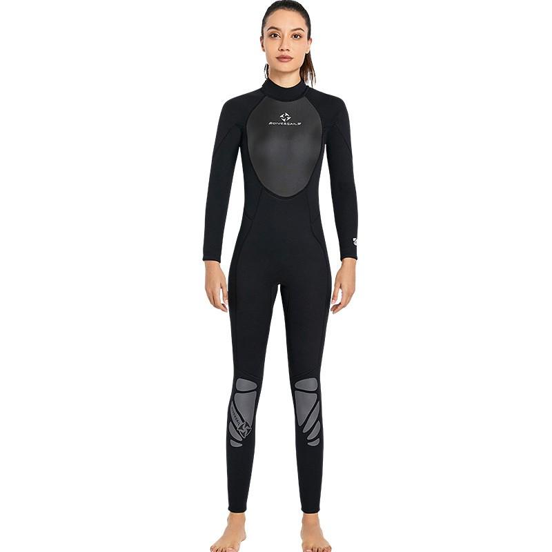 3MM Diving Suit Men's One-piece Long-sleeved Warm Women's Snorkeling Surfing Swimming Underwear