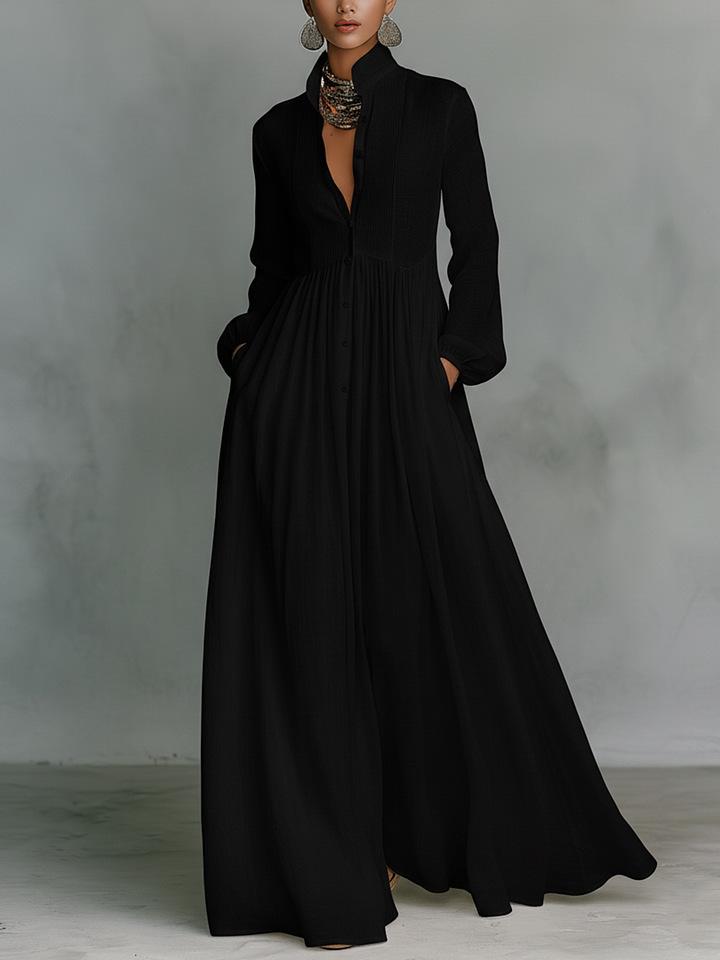 2026 Elegant White Pleated Long-Sleeve Slimming Dress with Word Print - Perfect for Holidays