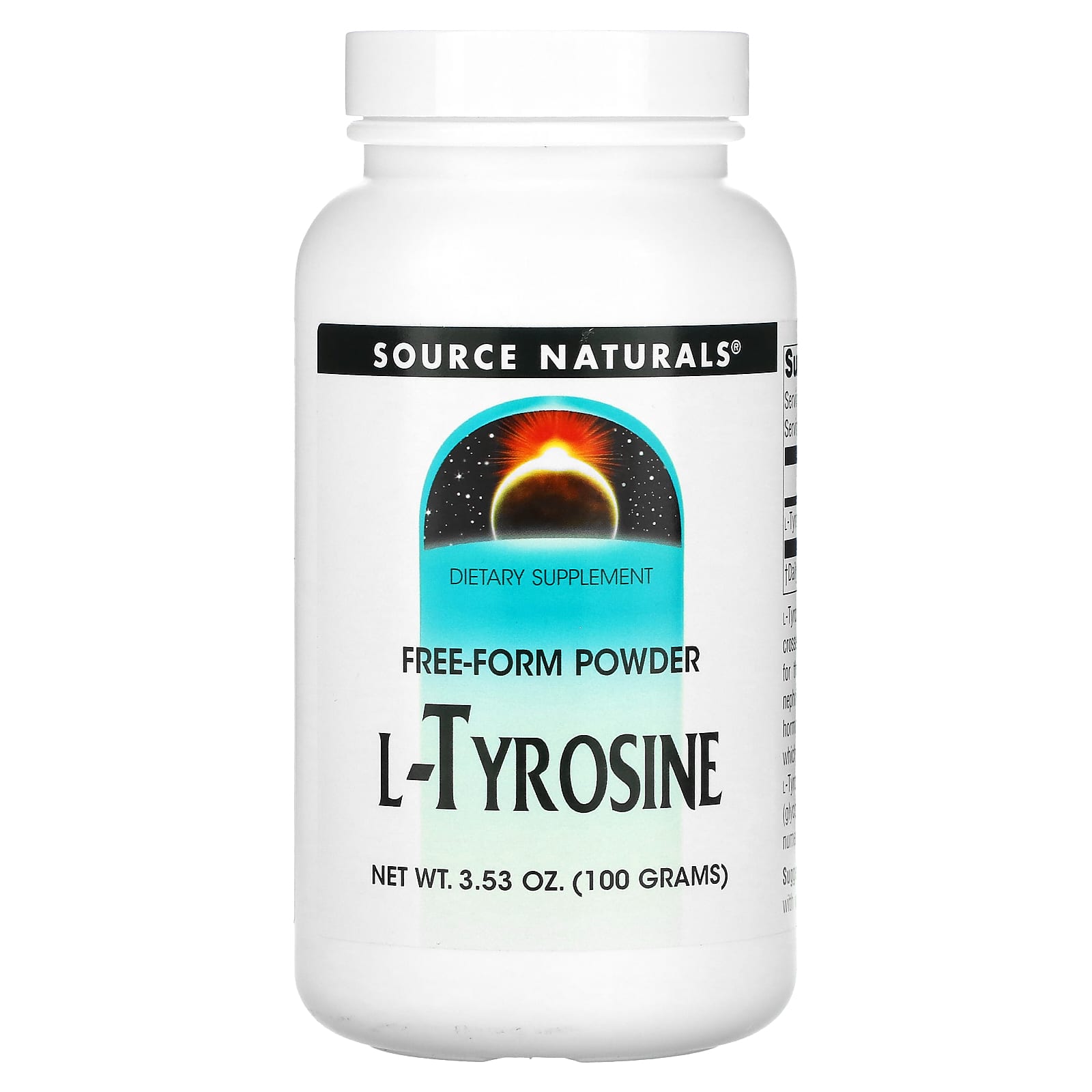 

L-Tyrosine, Free Form Powder, 3.53 oz (100 g)