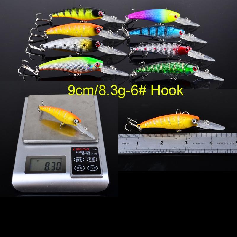 22 tk Mino Road Ya Bait Set 3 mudelit 22 värvi kalapüügisööt DWMI022