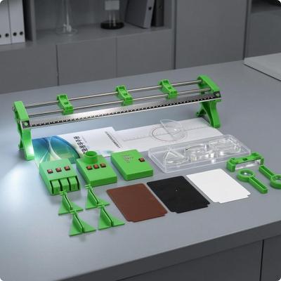 Optical Experiment Box Rail Physics Optics Set Verdant Lens Kit for Junior High Students
