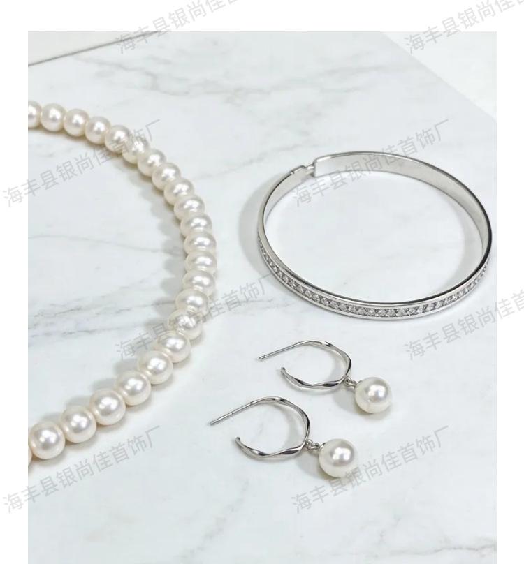 S925 Sterling Silver Pearl Dangle Earrings - Elegant, Lightweight, and Fashionable