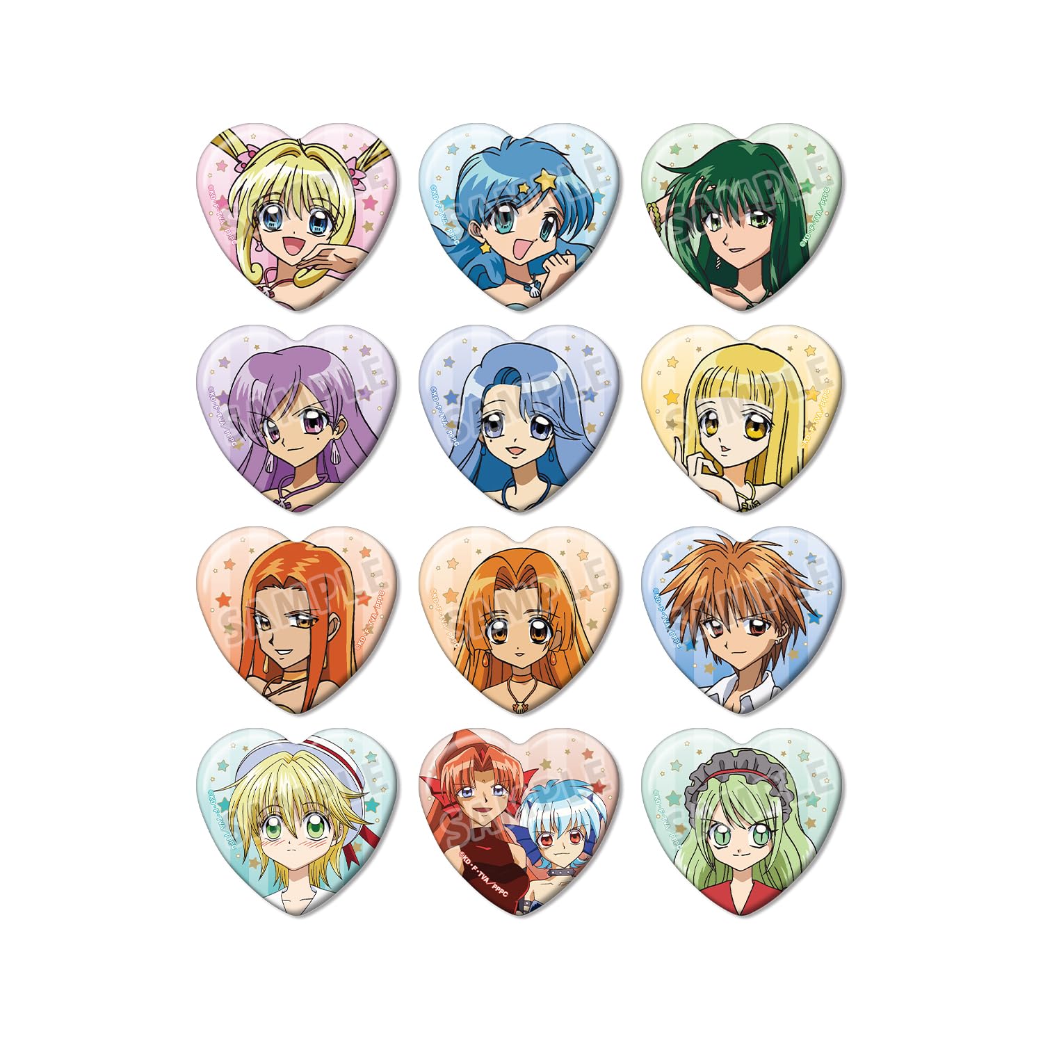 

Michi Pichi Pitch Anime Trading Heart-Shaped Can Badges Box of 12
