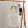 Women's 2025 Winter Korean-Style Slimming Warm Vest with Chest Pads - White, Non-See-Through