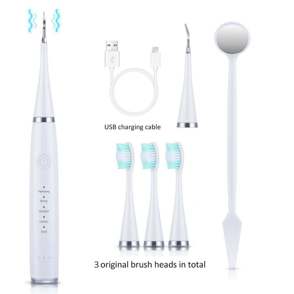 Electric Toothbrush Sonic Dental Teeth Whitening Kit Tooth Whitener Tea Coffee Stains Remover Tools Cleaner Stain Oral Care
