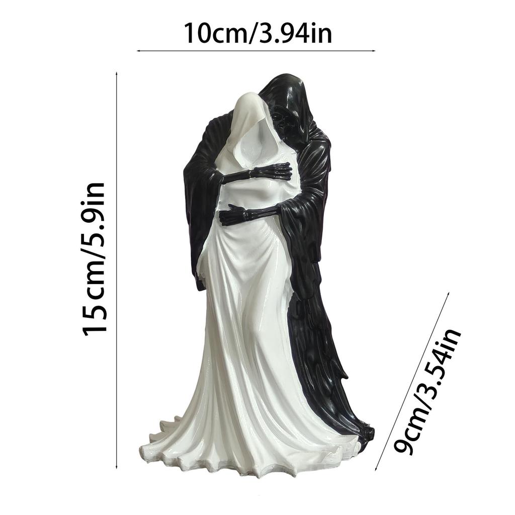 Death and the Dark Queens Figurine Halloween Grim Reaper Statue Somber