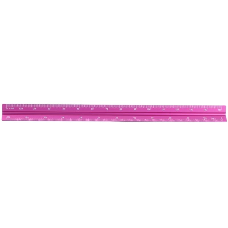 Architectural Scale Ruler, 12" 300mm Aluminum Architect Triangular Ruler for Architects, Students, Professional