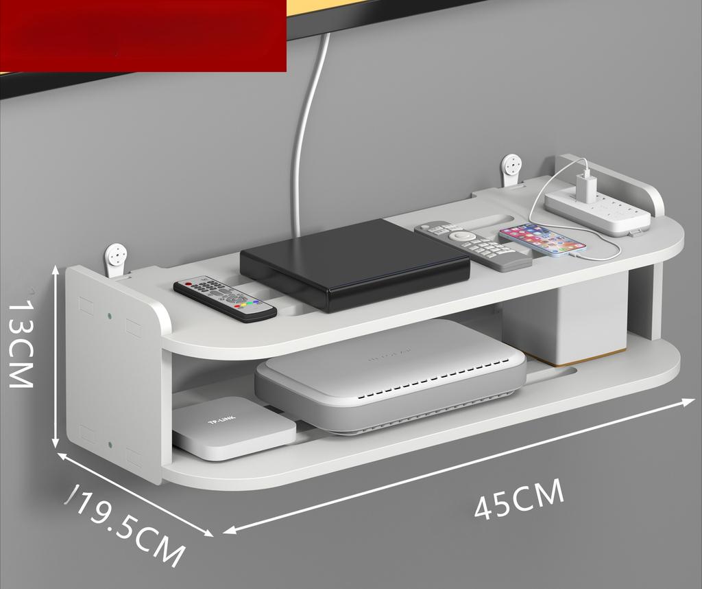 Router Organizer Environmentally Friendly Woodplastic Panels Handmade Mortise and Tenon Craftsmanship, Cable Management Box