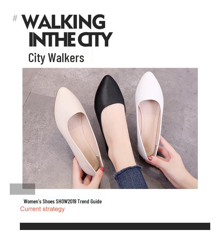 2019 Letní dámské mokasíny se špičatou špičkou - Korejské ploché boty