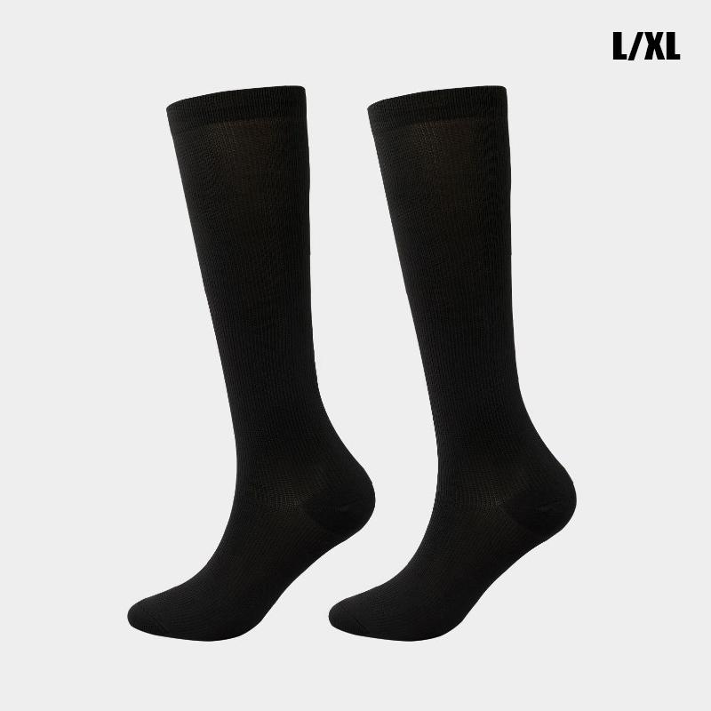 

Компрессионные носки для мужчин и женщин, носки для спорта на открытом воздухе, компрессионные чулки, гольфы для бега и путешествий, спортивные компрессионные носки L/XL чёрный