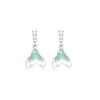 Exquisite 925 Silber Zirkon Fischschwanz Ohrringe: Leichter Luxus Feenstil