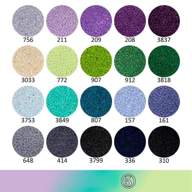 20 Color Acrylic Yarn Set With Latching Hook Crochet Needle Mesh Fabric For Beginner Carpet Making Embroidery Craft