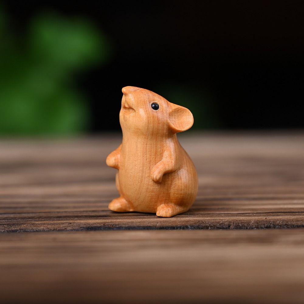 Lustige Hamsterstatue Niedliche Tierfigur Skulptur Handwerk Tierkreis Maus Statuette Kinder