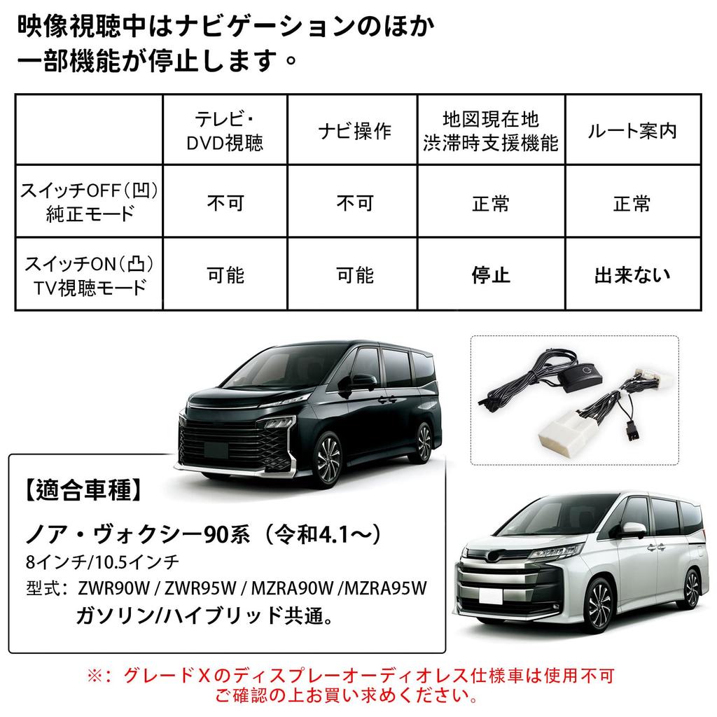 YESHMA [Japanese Quality] TV Canceller, Display Audio, TV Kit, For Noah Voxy, New Model