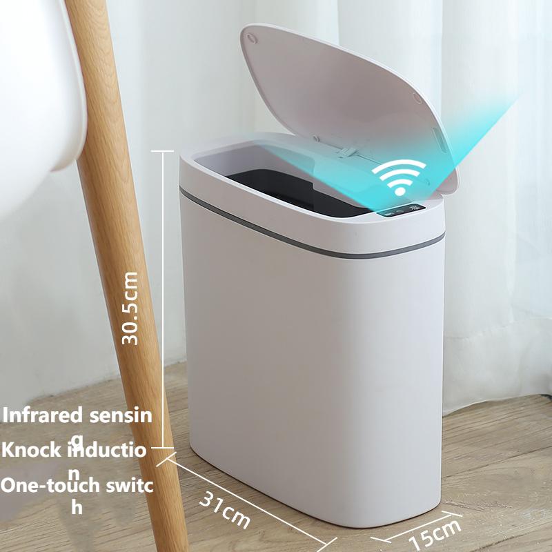 Induction Trash Can Kitchen Bathroom Gap Smart Trash Can Household Automatic Induction Trash Can Paper Basket Batch