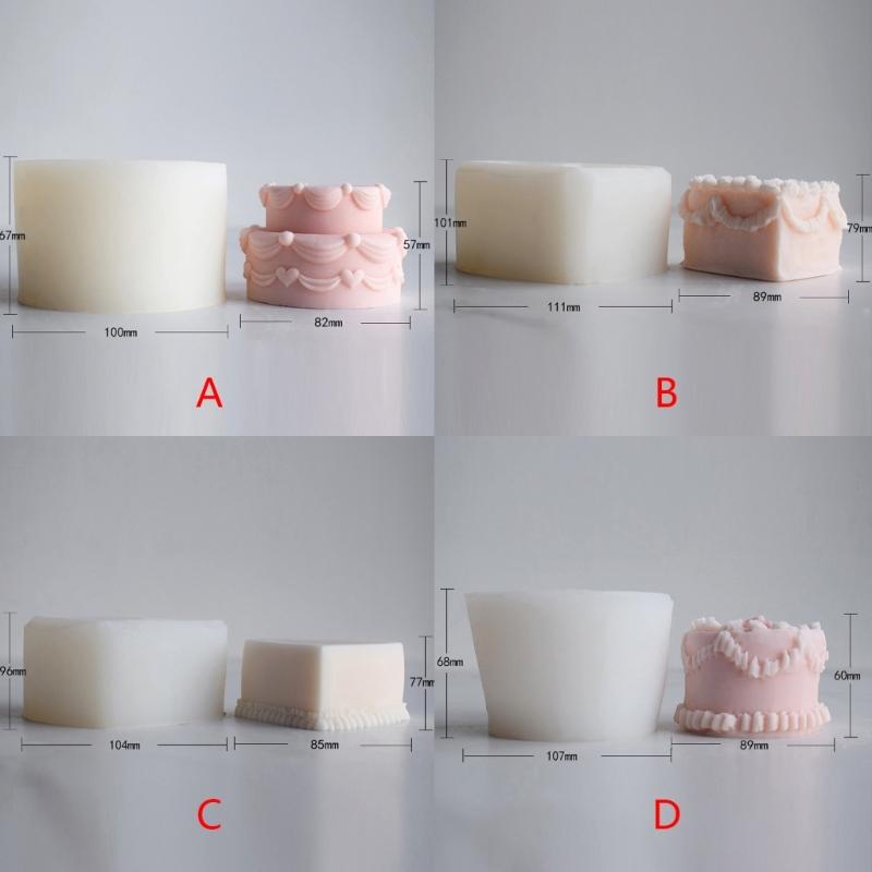 Heart-shaped Cake Molds Double-layer Cake Resin Silicone Moulds DIY-Decor