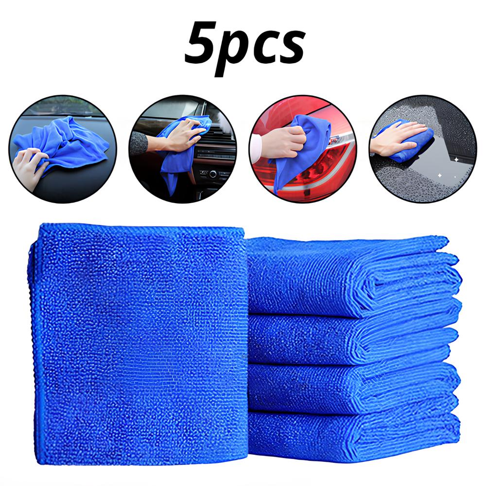 

Салфетки из микрофибры для стайлинга автомобилей, новая практичная синяя мягкая впитывающая салфетка для мытья автомобиля, уход за автомобилем td28, Прямая поставка 5Pcs