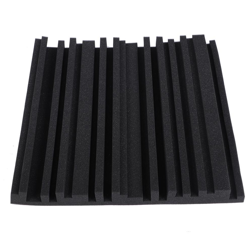 6Pcs Irregular Recording Studio Soundproof Foam Sound Insulation Absorption Deadening MaterialBlack