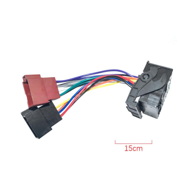 Car Stereo CD Radio Wiring Harness ISO Audio Video Power Speaker Wire Plug Adapter Connector Modified Parts