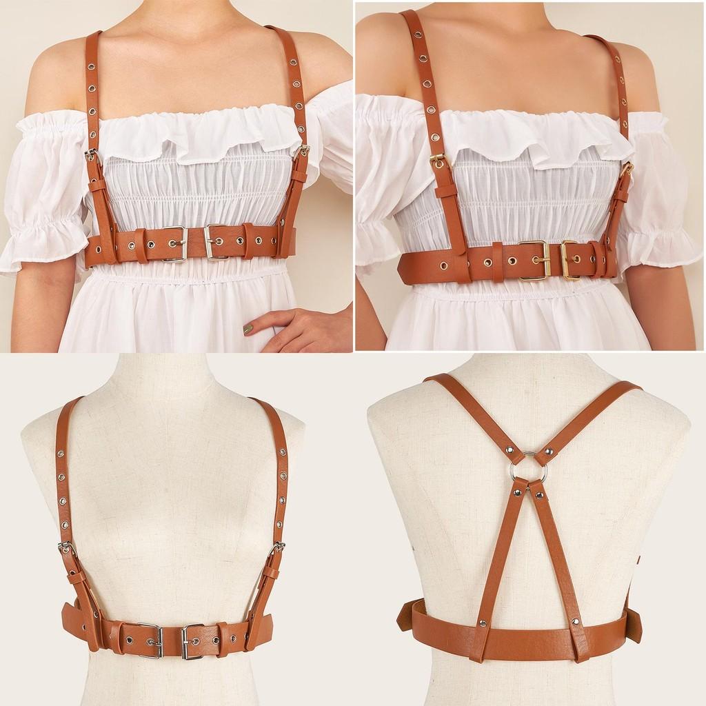 Buckle Fashionable Double And Porous Design Women Casual Shoulder Strap Belt