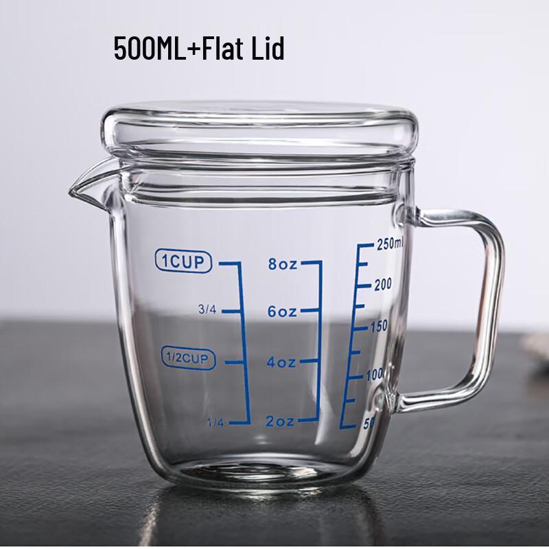 Messbecher aus Borosilikatglas mit Deckel