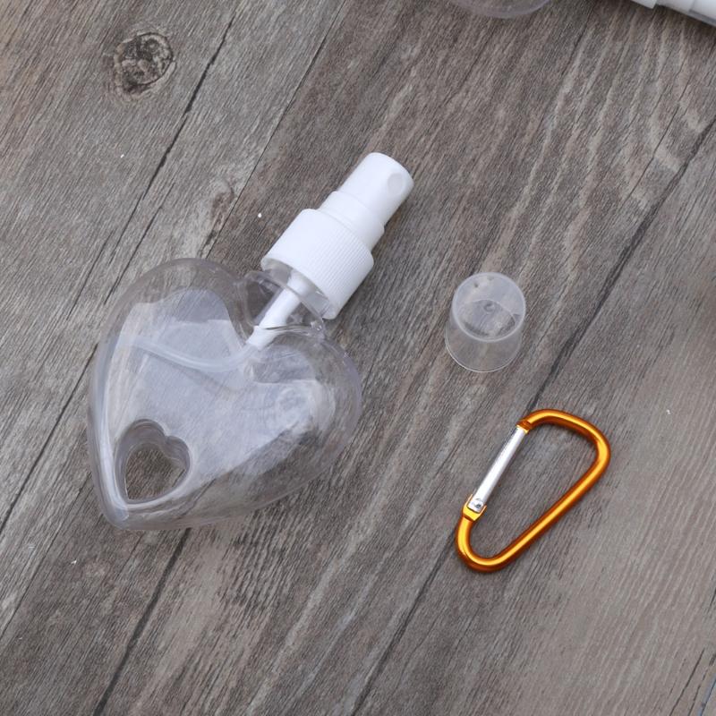 50ml Travel Bottle,Plastic Spray Bottles Keychain for Hand Sanitizer Conditioner Toiletry,Empty Refillable Container