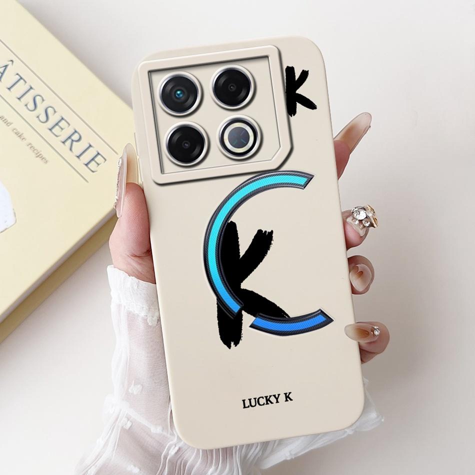 For Infinix GT 20 Pro X6871 Lucky Initial Letter Phone Case For Infinix GT20 Pro 5G Soft Silicone Shockproof Cases