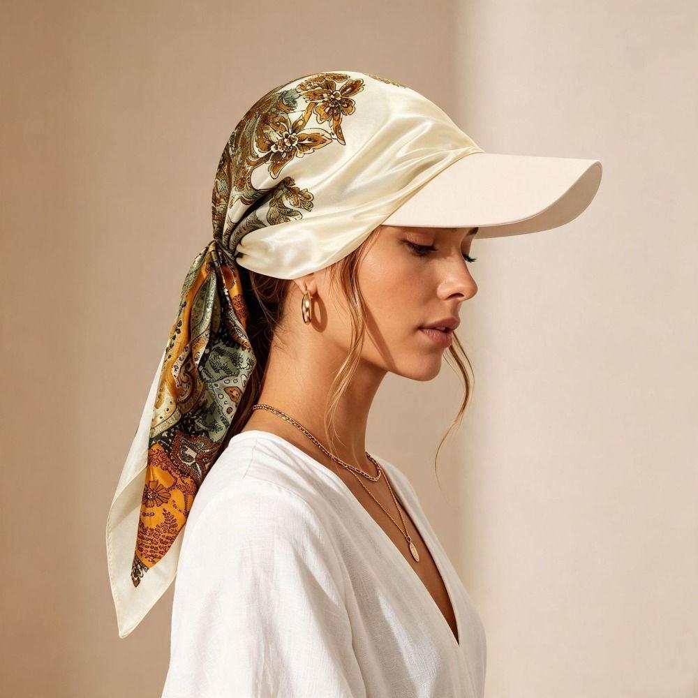 Breathable Bandana Cap Sun Visor Brim Headwrap Portable Sun Visor Scarf  Outdoor