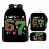 Cartoon Brainrot-Themed Backpack Crossbody Bag Pencil Case School Kids Ages 10-12