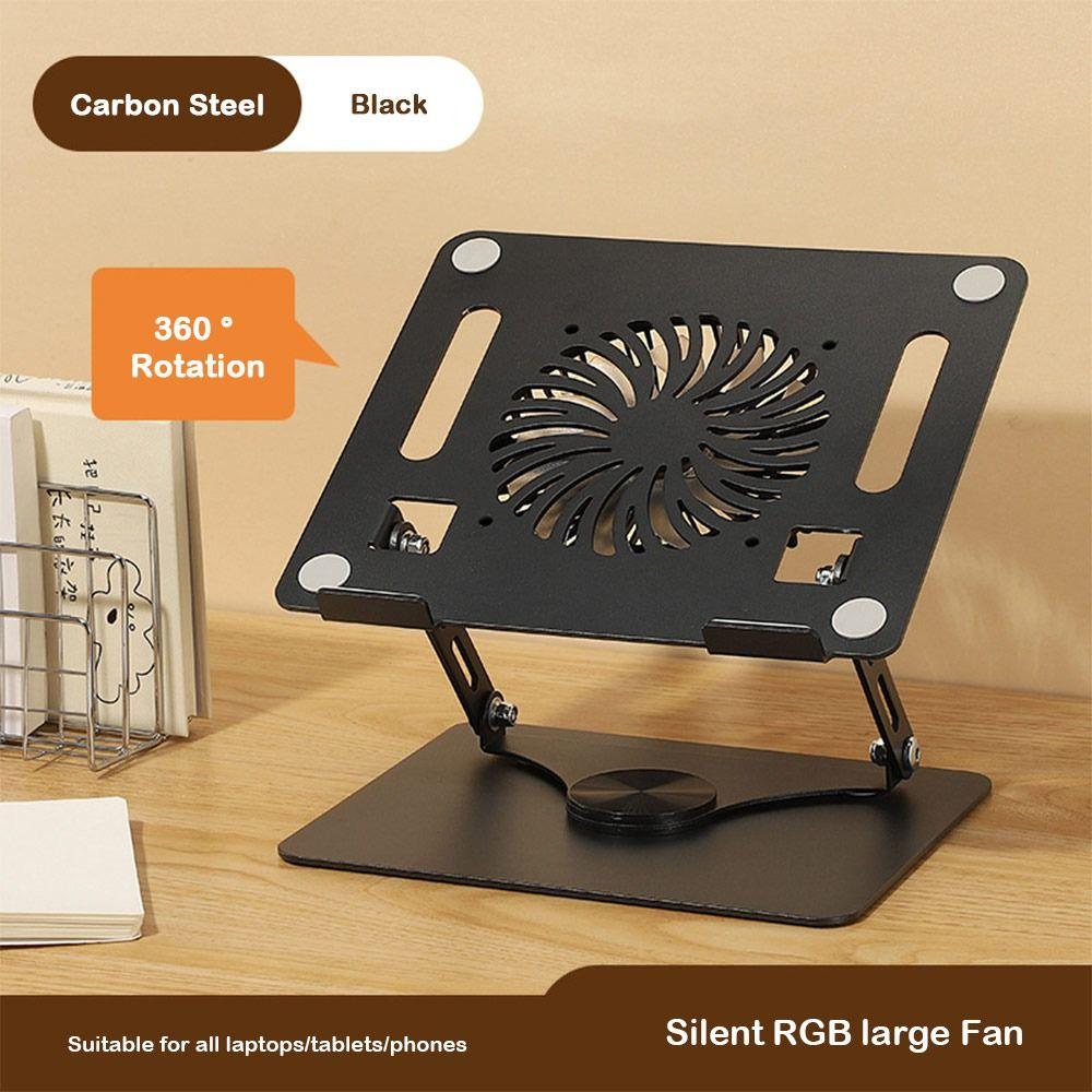 Aluminum Notebook Holder 360-degree Rotation Laptop Riser Durable Laptop Stand for Desk