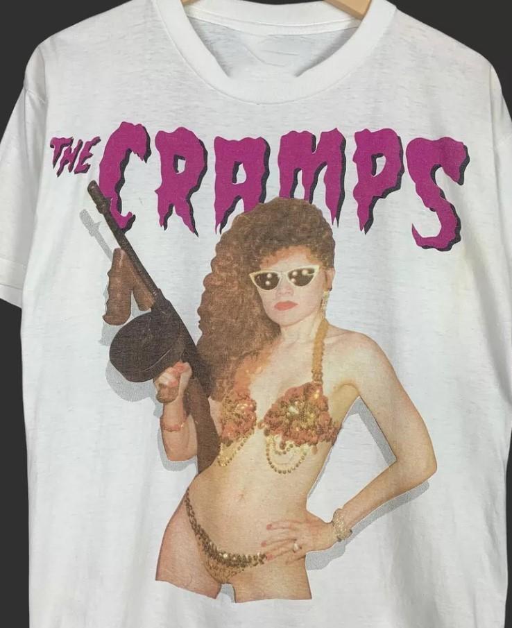 The Cramps Stay Sick Europe Tour Unisex T-shirt, classic style, white shirt Unisex T-Shirt XXXXL