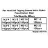 1200Pcs Small Self Tapping Screws Flat Head Cross Micro Screws Mini Screws