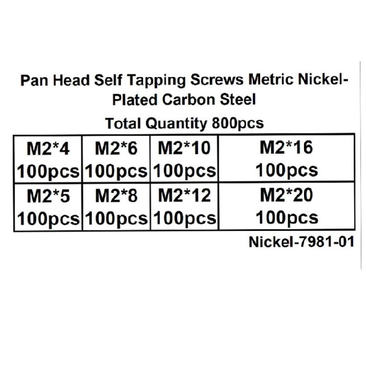 1200Pcs Small Self Tapping Screws Flat Head Cross Micro Screws Mini Screws