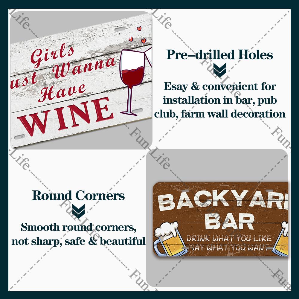 Beer Metal Tin Signs, Plaque Plates, Vintage Wine Poster, Bar, Pub Party, Man Cave, Pub, Kitchen, Home Wall Decor