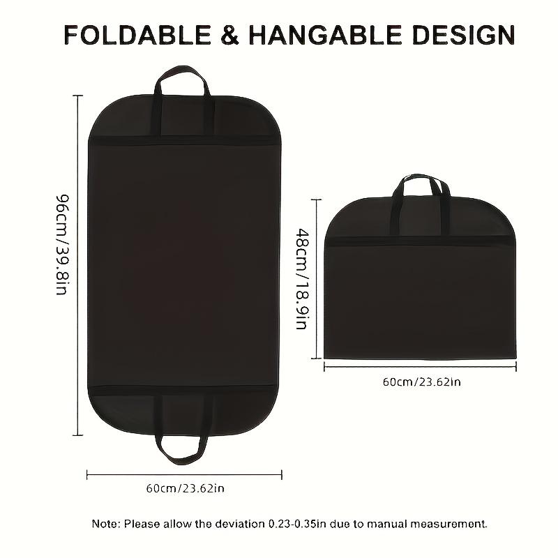 1PC Non-woven Fabric Garment Bag Breathable Dustproof Clothes Cover with Portable Handle for Wardrobe Travel Storage Suit Dress Jacket Coat Protector